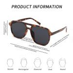 Retro Square Aviator Sunglasses for Stylish Look