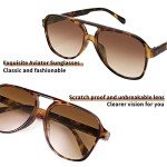 FEISEDY Vintage 70s Aviator Sunglasses for All