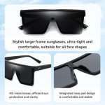 Dollger Oversized Black Square Sunglasses for All