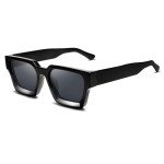 VANLINKER Retro Polarized Black Square Sunglasses