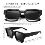 Retro Thick Rectangle Sunglasses for Men and Women