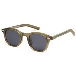 Sojos Retro Square Sunglasses - Olive Green/Grey