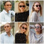 Sojos Retro Square Sunglasses - Olive Green/Grey