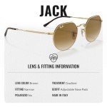 Ray-Ban RB3565 JACK Round Retro Sunglasses Bundle