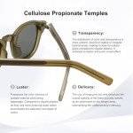 Sojos Retro Square Sunglasses - Olive Green/Grey