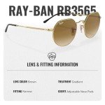 Ray-Ban RB3565 JACK Round Retro Sunglasses Bundle