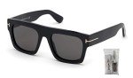 Tom Ford Fausto 01A Black Geometric Sunglasses + Kit