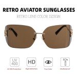 Trendy Rimless Y2K Sunglasses for Men and Women