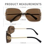 Trendy Rimless Y2K Sunglasses for Men and Women