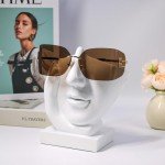 Trendy Rimless Y2K Sunglasses for Men and Women