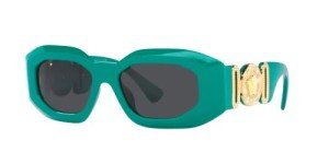 Versace Green Frame Sunglasses with Dark Grey Lenses