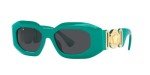 Versace Green Frame Sunglasses with Dark Grey Lenses