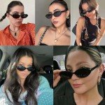 Retro Leopard Oval Tiny 90s Sunglasses for All