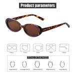 Retro Leopard Oval Tiny 90s Sunglasses for All