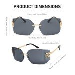 KENBO Futuristic Rimless Y2K Shield Sunglasses