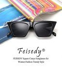 FEISEDY Vintage Cat Eye Sunglasses for Women