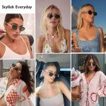 Trendy Gold Oval Sunglasses with UV400 Protection