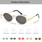 Trendy Gold Oval Sunglasses with UV400 Protection