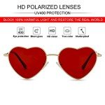 JOVAKIT Polarized Heart Sunglasses for Women