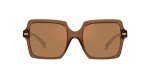 Versace Women's Transparent Brown Sunglasses 55MM