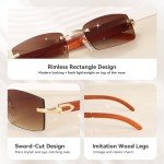 Hip-Hop Style Rimless Rectangle Sunglasses for All