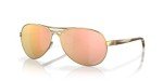 Oakley Women's Feedback Aviator Sunglasses, Gold/Rose