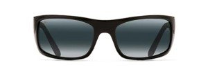 Maui Jim Peahi Polarized Wrap Sunglasses - Gloss Black