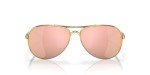 Oakley Women's Feedback Aviator Sunglasses, Gold/Rose