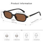 Trendy Retro Rectangular Sunglasses for Women
