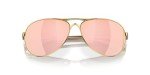 Oakley Women's Feedback Aviator Sunglasses, Gold/Rose
