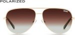 Quay High Key Large Gold Polarized Aviators