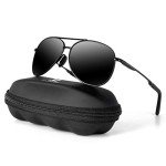 MXNX Black Aviator Sunglasses for Men and Women