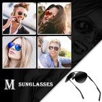 MXNX Black Aviator Sunglasses for Men and Women