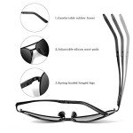 MXNX Black Aviator Sunglasses for Men and Women