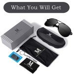 MXNX Black Aviator Sunglasses for Men and Women