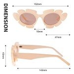 Light Pink Cat Eye Flower Sunglasses for Everyone