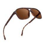 Polarized Vintage Aviator Sunglasses - Tortoise Frame