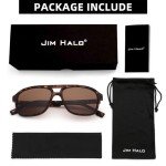 Polarized Vintage Aviator Sunglasses - Tortoise Frame