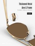 LUENX Polarized Aviator Sunglasses with Gold Frame