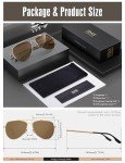 LUENX Polarized Aviator Sunglasses with Gold Frame