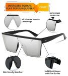 Trendy Oversized Flat Top Sunglasses UV400