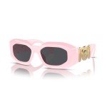 Versace Pink Irregular Sunglasses with Dark Grey Lenses