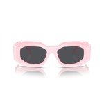 Versace Pink Irregular Sunglasses with Dark Grey Lenses