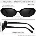 Ladies Retro Cat Eye Oval Sunglasses