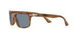 Persol PO3048S Rectangular Sunglasses in Striped Brown/Light Blue