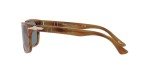 Persol PO3048S Rectangular Sunglasses in Striped Brown/Light Blue