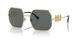 Versace Women's Gold Frame Sunglasses with Grey Lenses