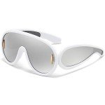 Trendy Oversized Shield Sunglasses for Men & Women