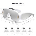 Trendy Oversized Shield Sunglasses for Men & Women