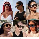 Trendy Oversized Shield Sunglasses for Men & Women